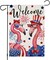 4th of July Garden Flags for Outside, Patriotic Flamingo Yard Decoration, Small Seasonal Outdoor Decor for Summer Independence Day, Memorial Day,Veteran's Day Farmhouse Holiday,12x18 Inch Double Sided